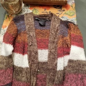 Ashley fall sweater cardigan. Has two buttons